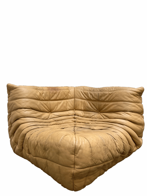 Ensemble de 5 pièces de canapé TOGO en cuir de couleur sable