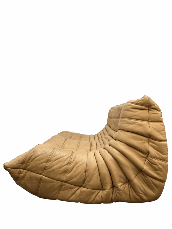 Ensemble de 5 pièces de canapé TOGO en cuir de couleur sable