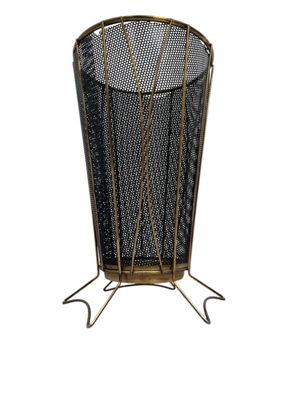 porte-parapluie vintage en métal laitonné,