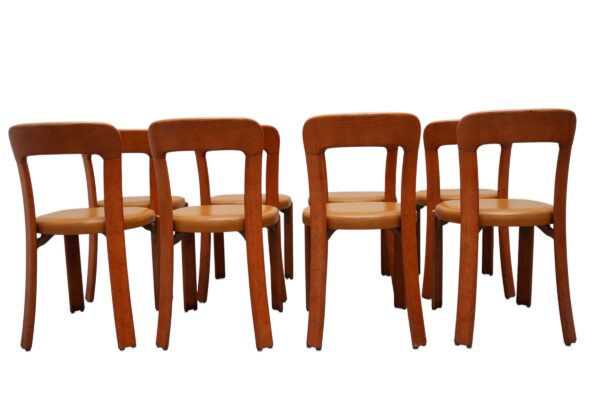 Ensemble de 8 chaises de Bruno Rey fabriquées par la maison Suisse "Dietiker" vers 1970's.