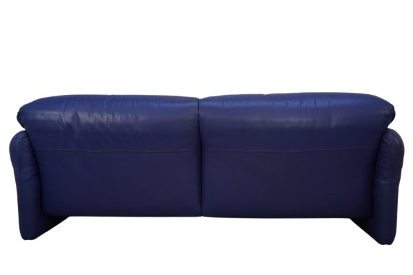 Set de Canapés Maralunga en cuir bleu, Vico Magistretti pour Cassina