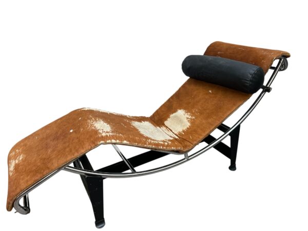 Chaise longue LC4 par Le Corbuisier, Cassina 1995's, cuir de vachette