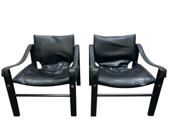 Duo de fauteuils safari par Maurice Burke, Arkana