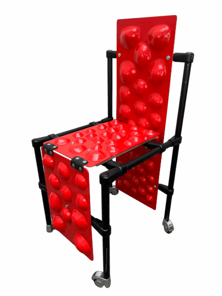 Chaise massante sur roulette