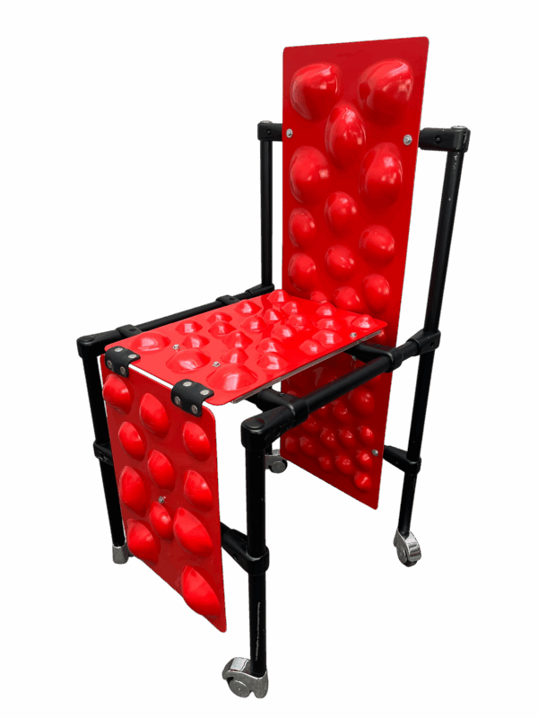 Chaise massante sur roulette