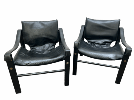 Duo de fauteuils safari par Maurice Burke, Arkana