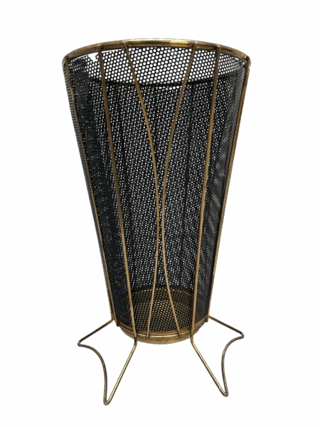 porte-parapluie vintage en métal laitonné,