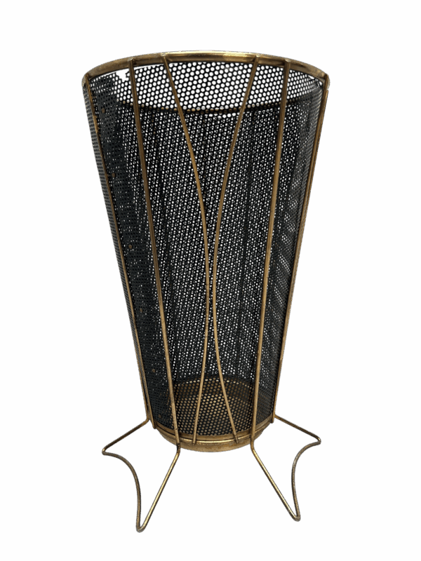 porte-parapluie vintage en métal laitonné,