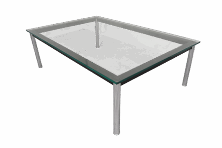 Table basse rectangulaire, contemporain inspirée de la LC 10