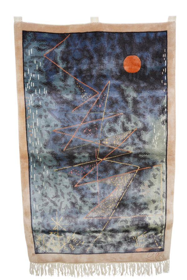 Tapis murale abstrait en laine de PAUL KLEE
