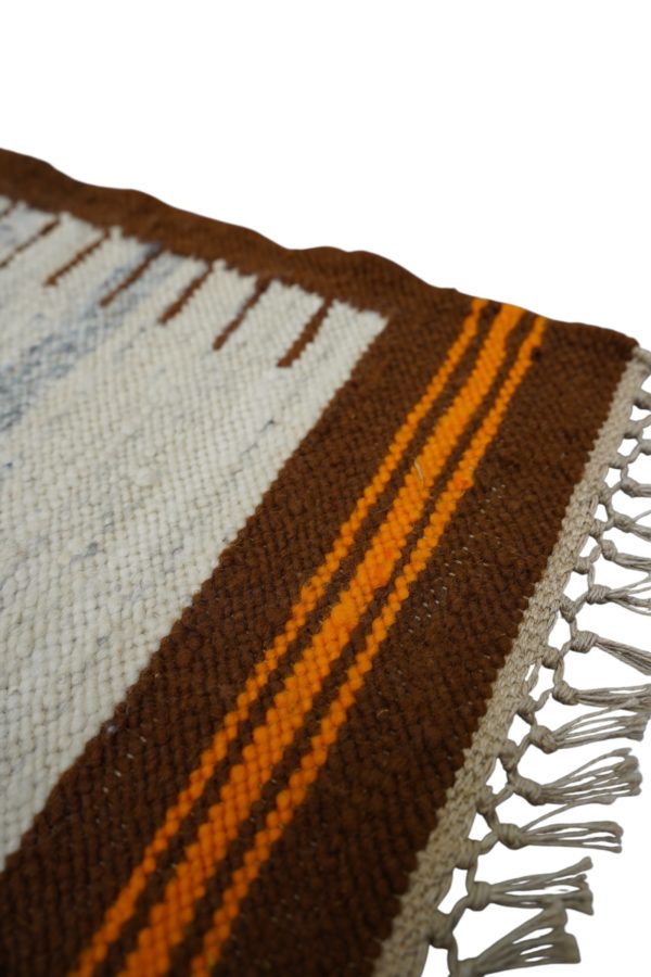 Kilim scandinave en laine naturelle