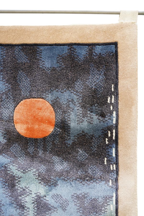 Tapis murale abstrait en laine de PAUL KLEE