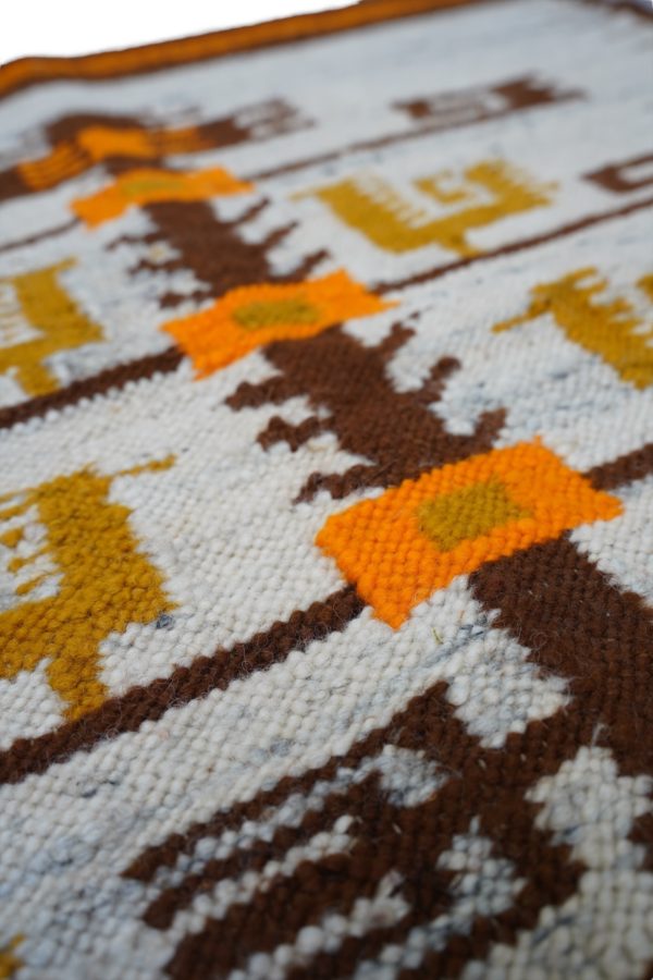 Kilim scandinave en laine naturelle