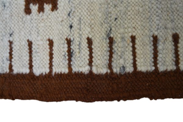 Kilim scandinave en laine naturelle