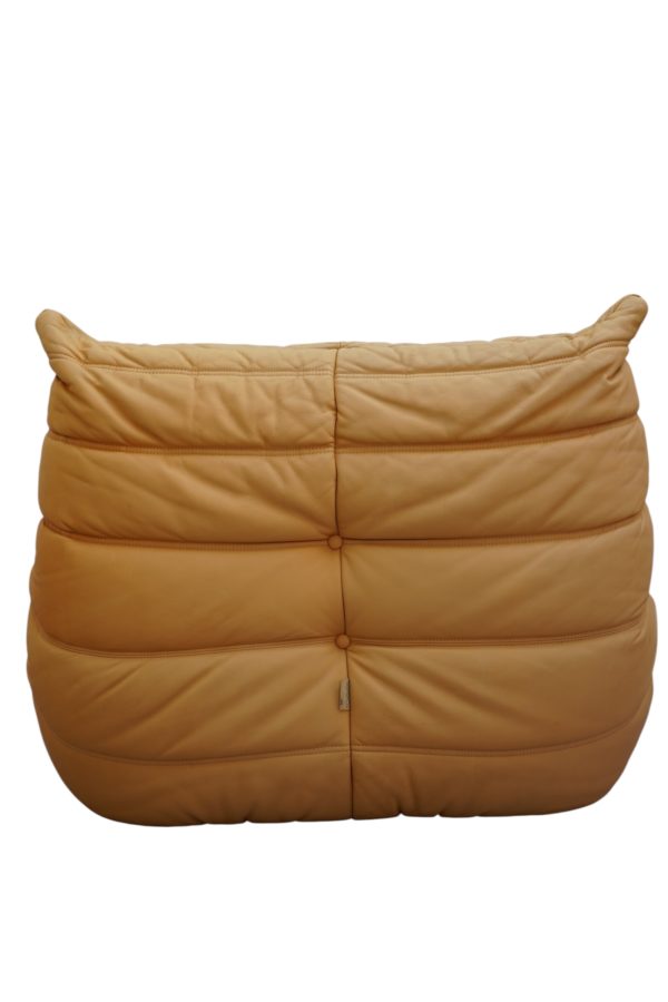 Ensemble de 5 pièces de canapés TOGO en cuir jaune, Ligne Roset
