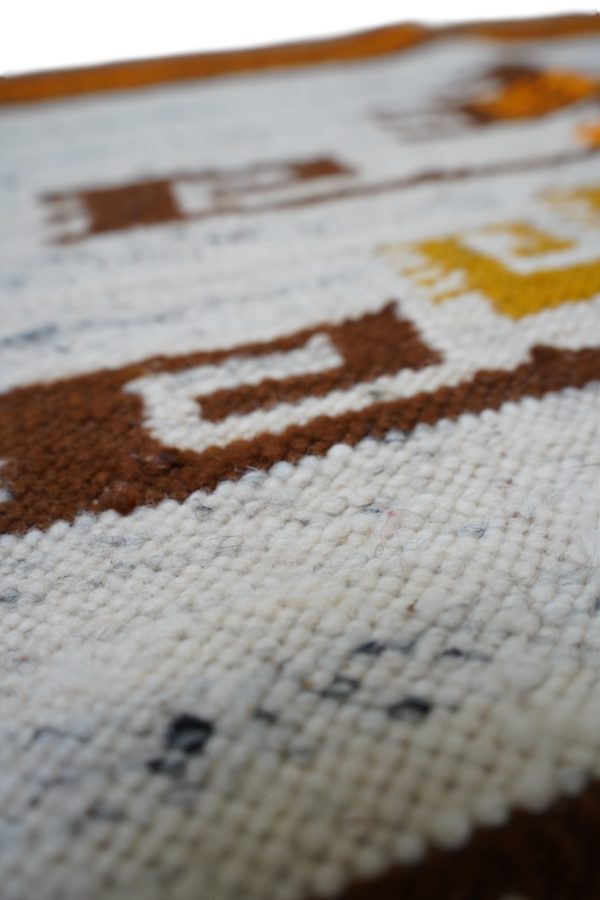 Kilim scandinave en laine naturelle