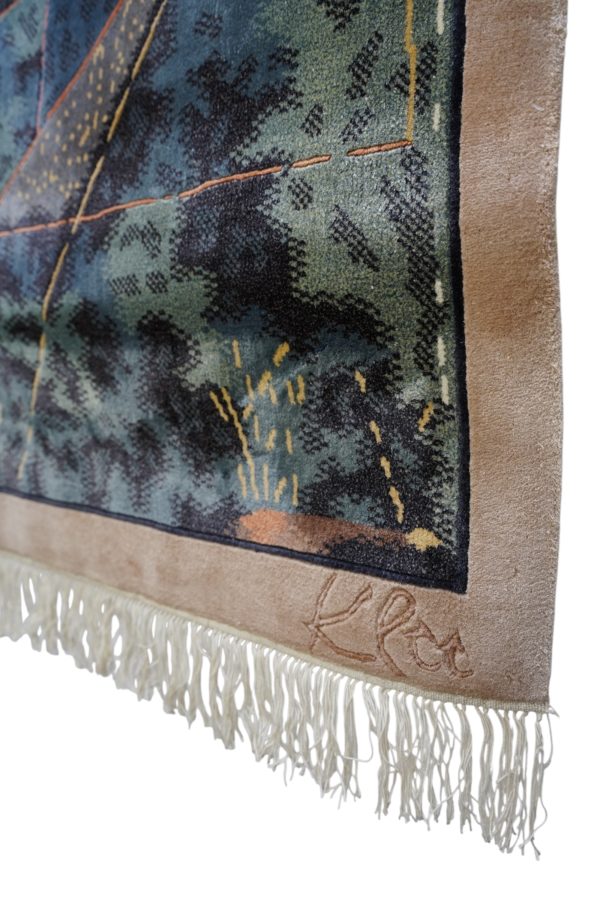 Tapis murale abstrait en laine de PAUL KLEE