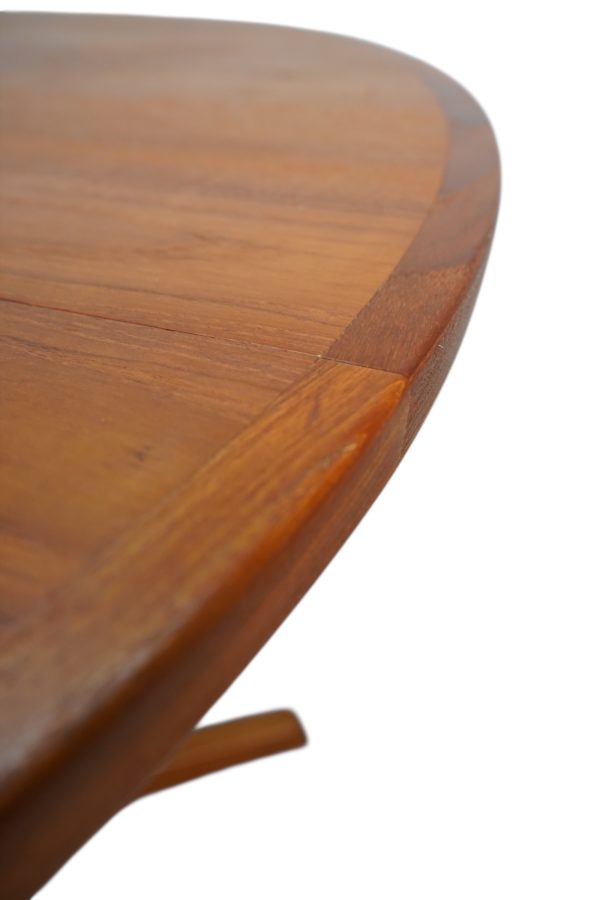 Table à manger ronde en tekc par Bernhard Pedersen and Son