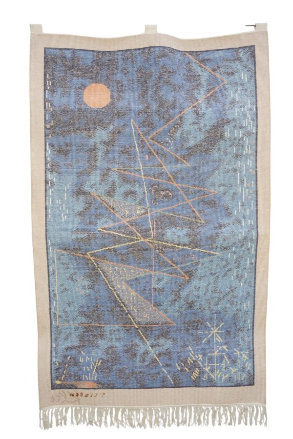 Tapis murale abstrait en laine de PAUL KLEE