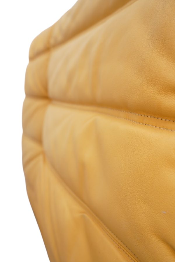 Ensemble de 5 pièces de canapés TOGO en cuir jaune, Ligne Roset – Image 18
