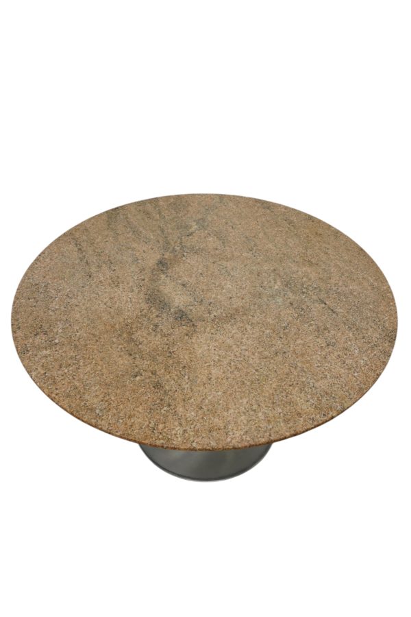 Table de salle à manger marbré, pied tulipe, 1970's – Image 6