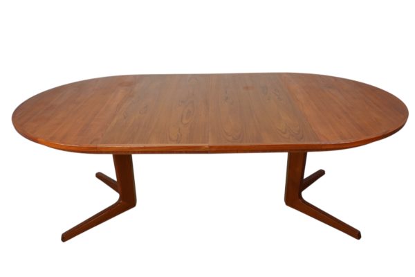 Table à manger ronde en tekc par Bernhard Pedersen and Son