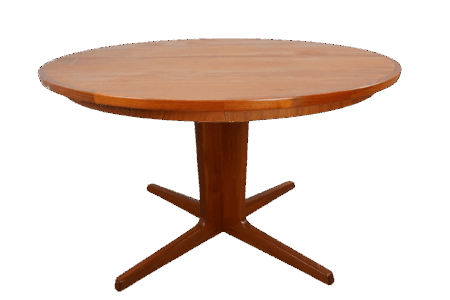 Table à manger ronde en tekc par Bernhard Pedersen and Son