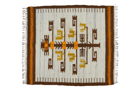 Kilim scandinave en laine naturelle