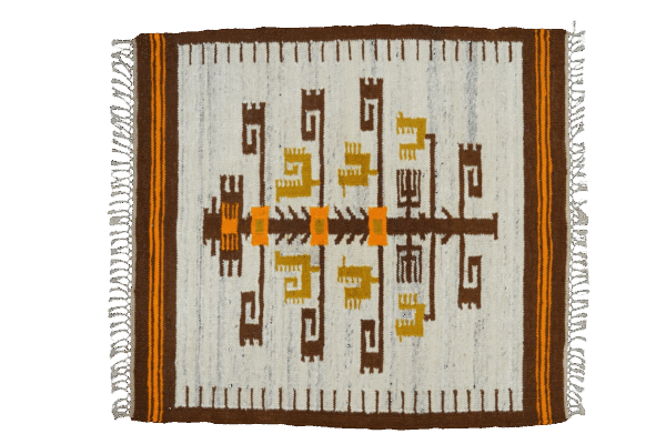 Kilim scandinave en laine naturelle