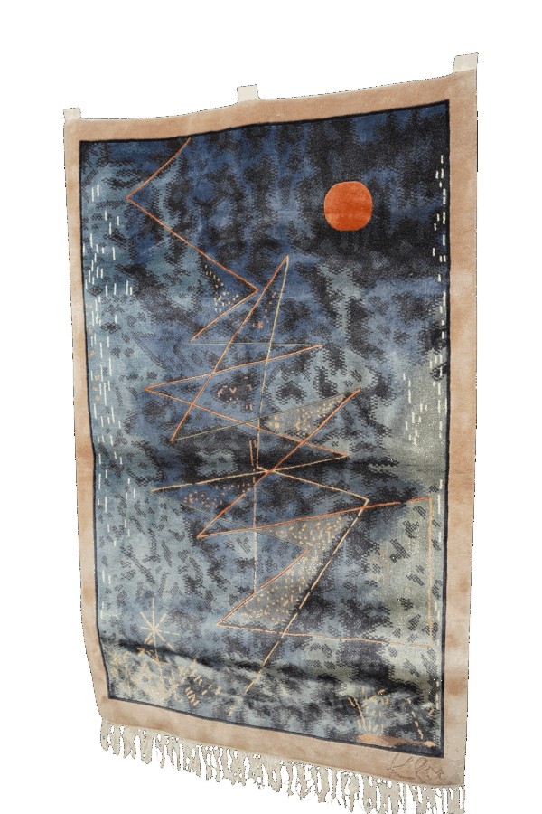 Tapis murale abstrait en laine de PAUL KLEE