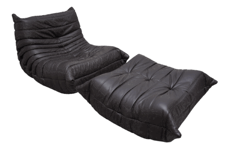 Chauffeuse et Pouf TOGO, Michel Ducaroy pour Ligne Roset