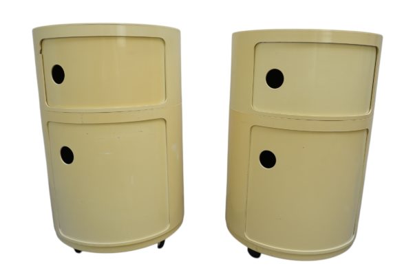 Duo de caissons mulitifonctions Componibili pour Kartell, Italie 1970's
