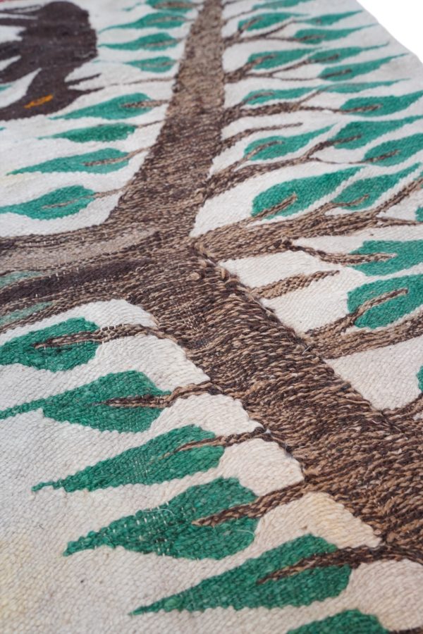 Tapisserie en laine tissée dans le style d'Evelyn Ackerman