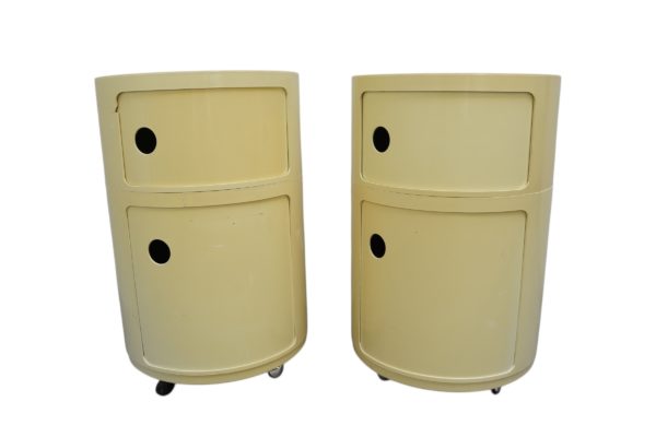 Duo de caissons mulitifonctions Componibili pour Kartell, Italie 1970's