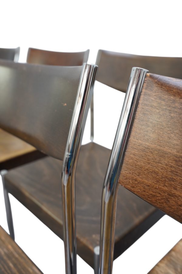 Série de 10 chaises de Von Edlef Bandixen pour Dietiker, Suisse 1960's