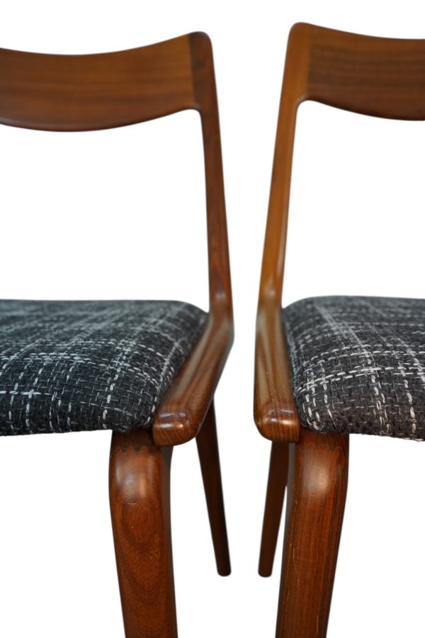 Ensemble de 6 chaises de salle à manger boomerang conçues par Alfred et Erik Christiansen pour Slagelse