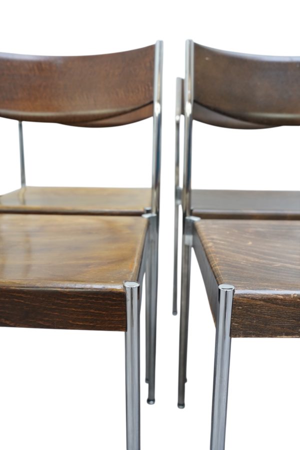 Série de 10 chaises de Von Edlef Bandixen pour Dietiker, Suisse 1960's