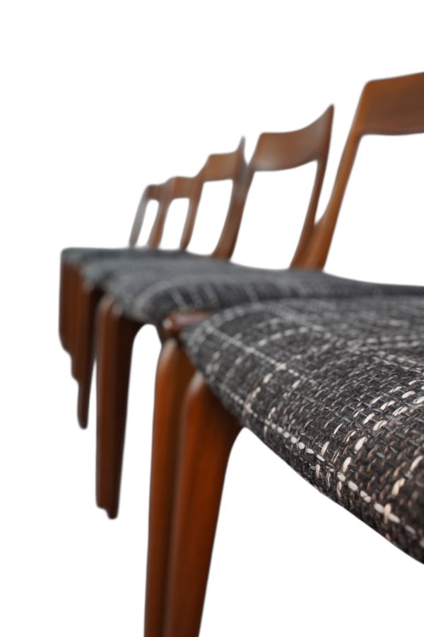 Ensemble de 6 chaises de salle à manger boomerang conçues par Alfred et Erik Christiansen pour Slagelse