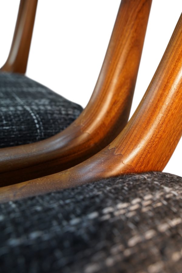 Ensemble de 6 chaises de salle à manger boomerang conçues par Alfred et Erik Christiansen pour Slagelse