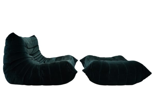 Chauffeuse et pouf TOGO, Ligne Roset par Michel Ducaroy 2020'