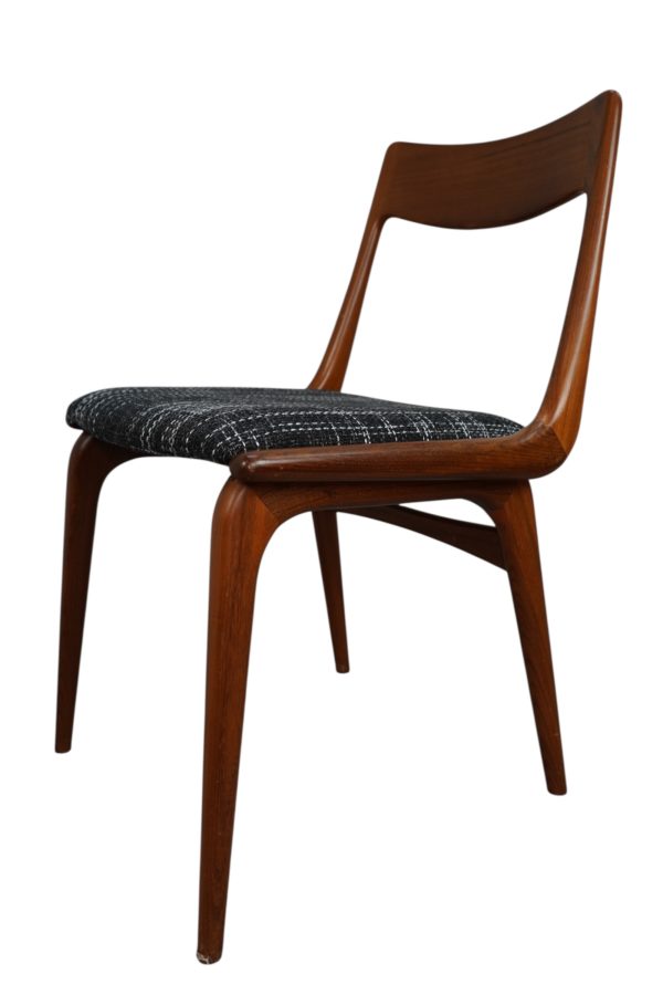 Ensemble de 6 chaises de salle à manger boomerang conçues par Alfred et Erik Christiansen pour Slagelse