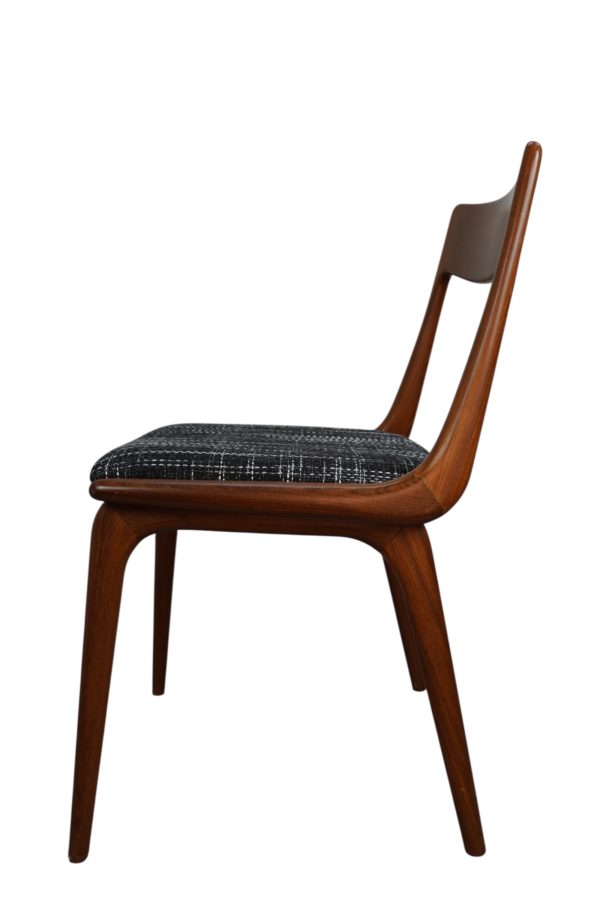 Ensemble de 6 chaises de salle à manger boomerang conçues par Alfred et Erik Christiansen pour Slagelse