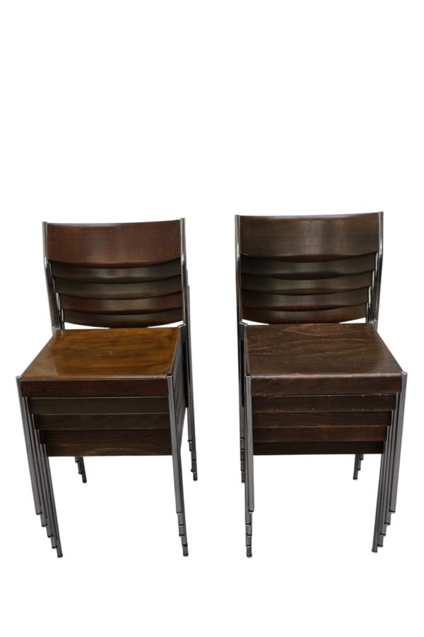 Série de 10 chaises de Von Edlef Bandixen pour Dietiker, Suisse 1960's