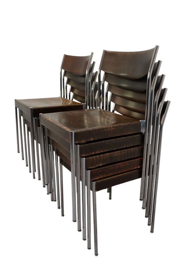Série de 10 chaises de Von Edlef Bandixen pour Dietiker, Suisse 1960's – Image 21