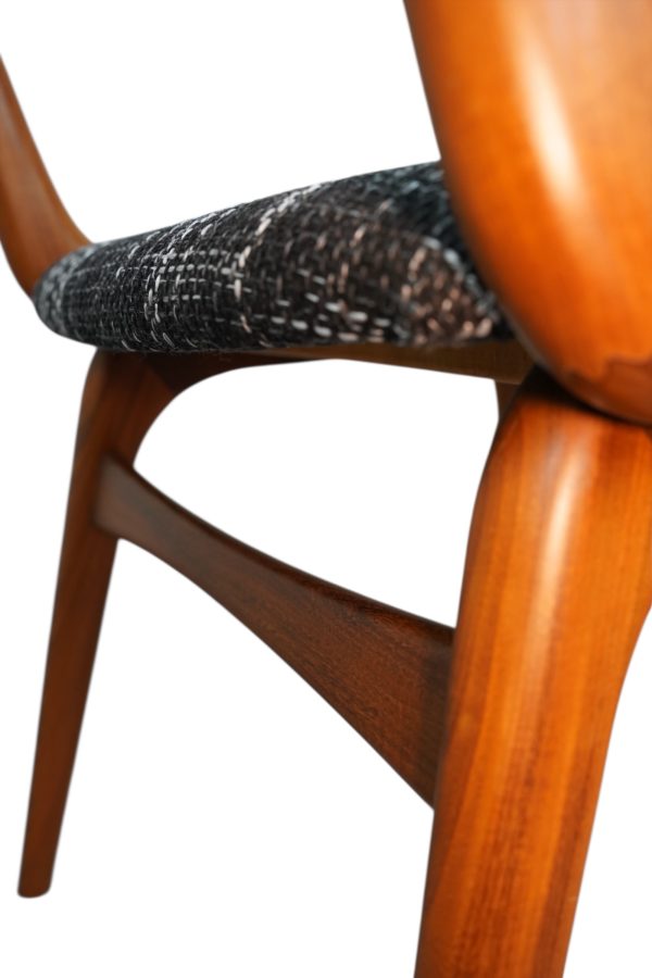 Ensemble de 6 chaises de salle à manger boomerang conçues par Alfred et Erik Christiansen pour Slagelse