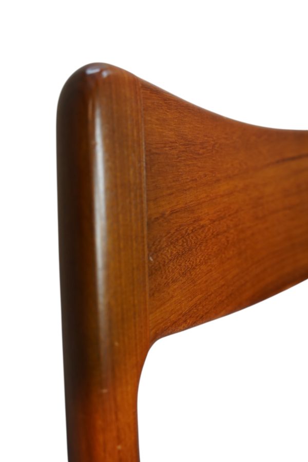 Ensemble de 6 chaises de salle à manger boomerang conçues par Alfred et Erik Christiansen pour Slagelse