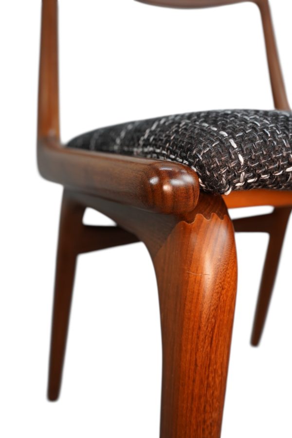 Ensemble de 6 chaises de salle à manger boomerang conçues par Alfred et Erik Christiansen pour Slagelse