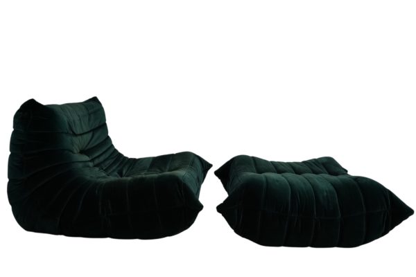 Chauffeuse et pouf TOGO, Ligne Roset par Michel Ducaroy 2020'