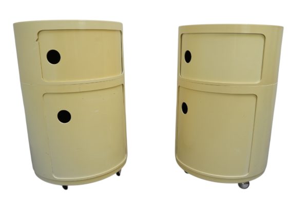 Duo de caissons mulitifonctions Componibili pour Kartell, Italie 1970's