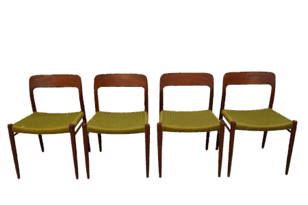 Ensemble de 4 chaises de Niels Otto Møller pour JL Møllers